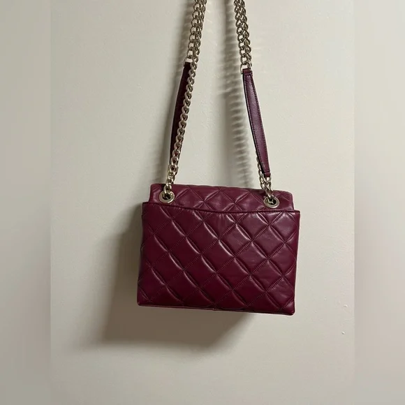 NWOT Kate Spade Burgundy medium Quilted Shoulder Bag - Picture 4 of 13